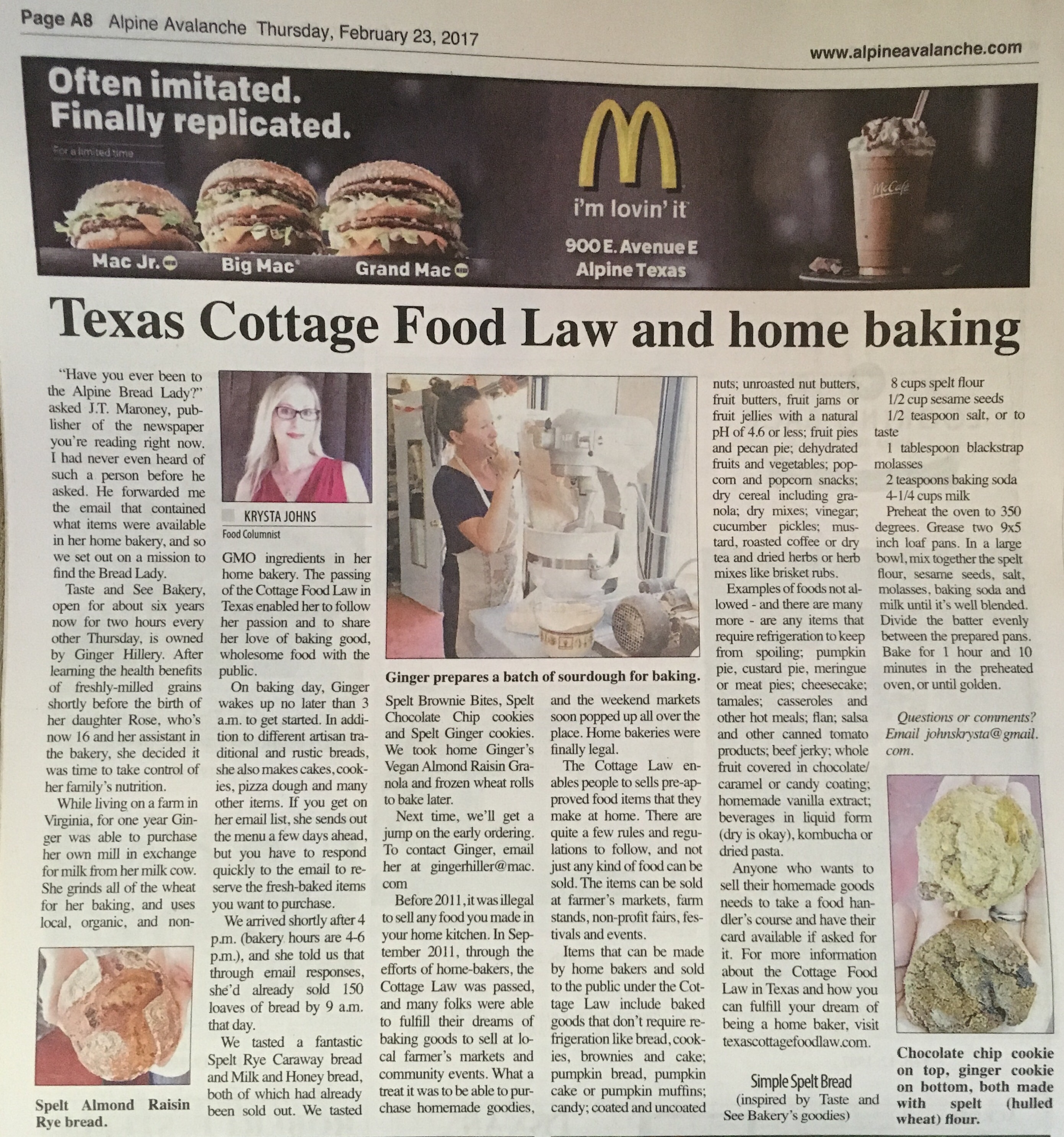 Texas Cottage Food Law And The Taste And See Bakery Because Food